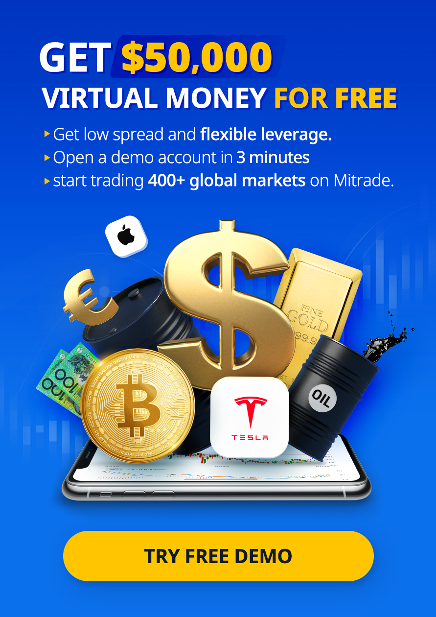 advertisement for Mitrade website