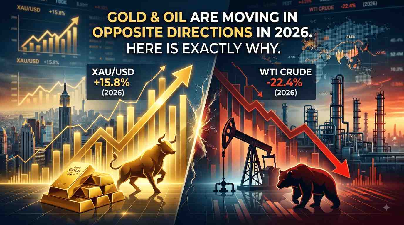 Oil crashed 7% on July 27 and gold rallied the same day. Brent is at $86.92 and gold at $4,405. Here is the mechanism Australian traders need to understand and how to trade both.