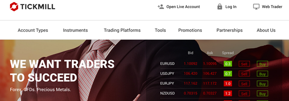 Sàn forex Tickmill