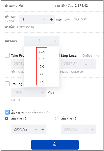ปรับอัตราเลเวอเรจ