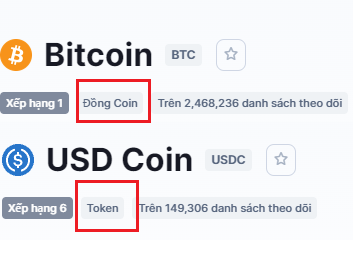 Làm thế nào để phân biệt coin và token Làm thế nào để phân biệt coin và token