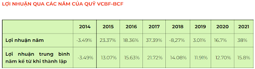 Quỹ đầu tư cổ phiếu hàng đầu VCBF (VCBF-BCF)