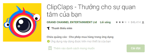 ClipClaps - cách lấy mã giới thiệu Clipclaps kiếm tiền