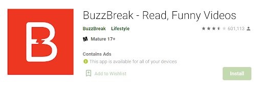 BuzzBreak - app đọc báo kiếm tiền nước ngoài