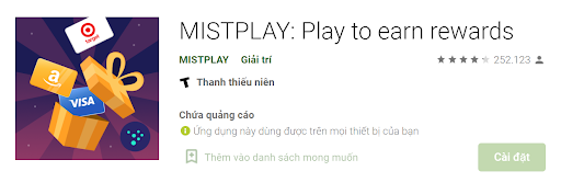 Mistplay - App chơi game kiếm tiền ở Mỹ