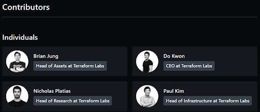 nhóm phát triển Terra nhóm phát triển Terra