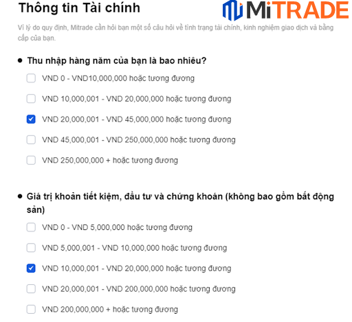 Thông tin về tài chính Thông tin về tài chính