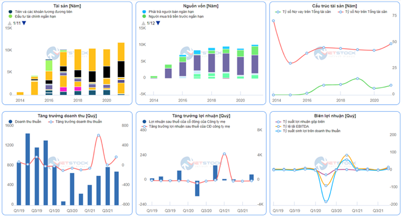 Biểu đồ tài chính công ty FLC Faros Biểu đồ tài chính công ty FLC Faros