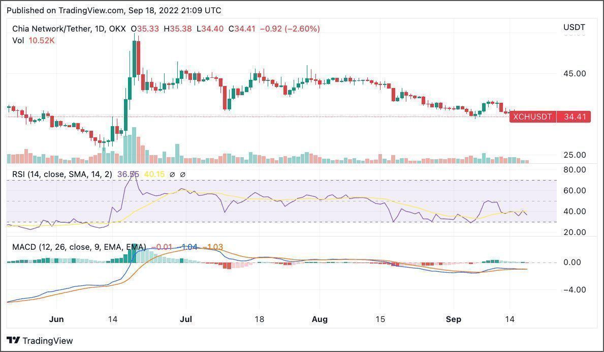 RSI y MACD de XCH RSI y MACD de XCH