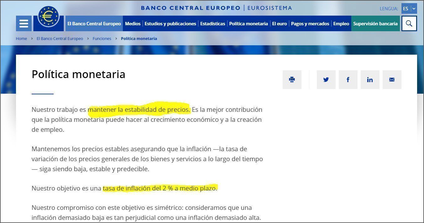 política monetaria en web del Banco Central Europeo política monetaria en web del Banco Central Europeo