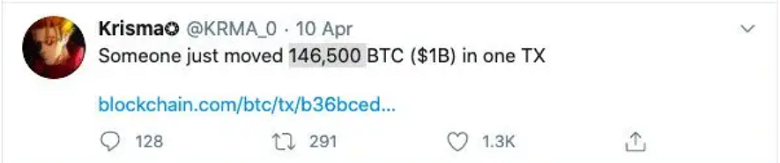 146.500 bitcoin trong tổng số tiền đã được trả lại cho địa chỉ của người gửi