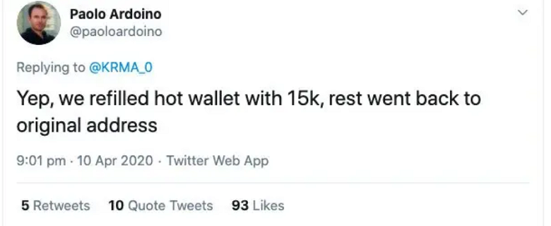 CTO của Bitfinex, Paolo Ardoino