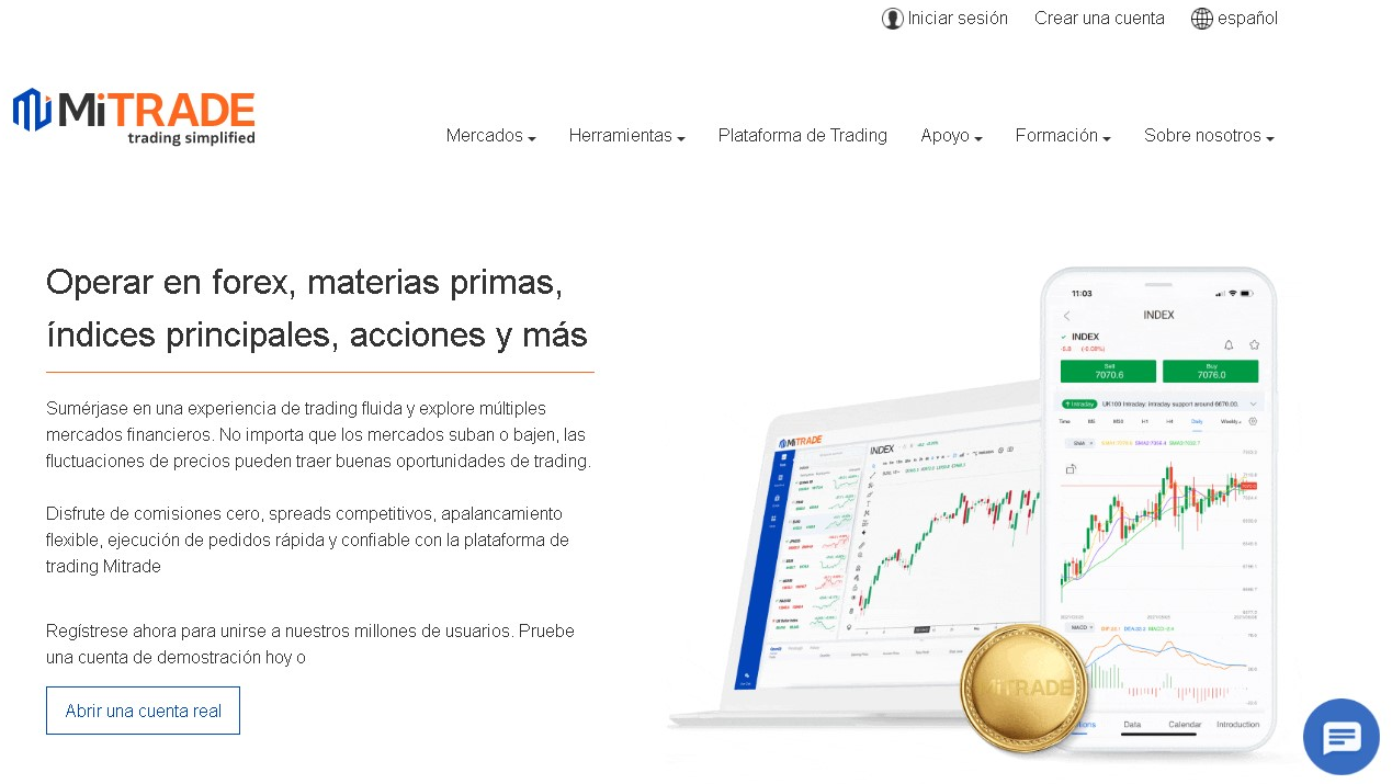 Página oficial de MITRADE Página oficial de MITRADE