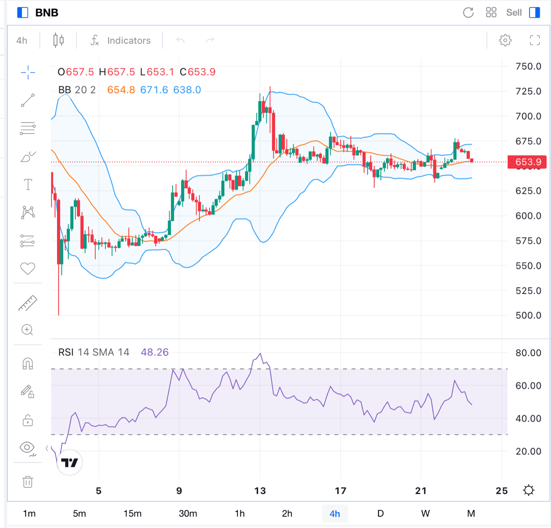 Precio de Top 10 criptomonedas-BNB