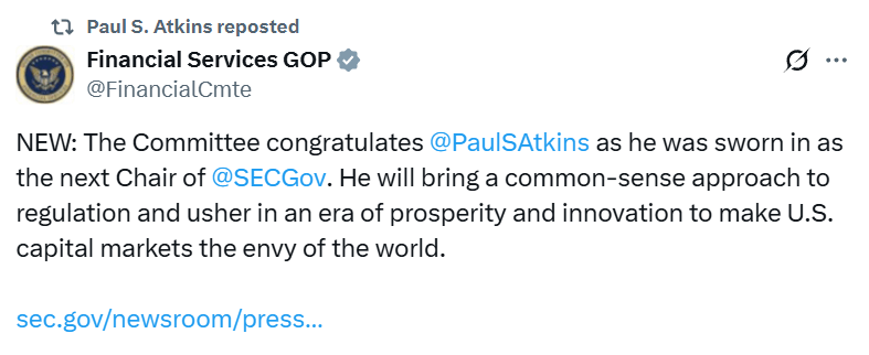 Paul Atkins เป็นประธาน ก.ล.ต. คนใหม่ 