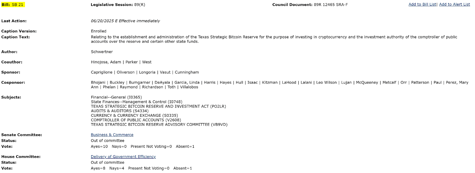 ผู้ว่าการรัฐเท็กซัสเซ็นกฎหมาย SB21 อย่างเป็นทางการ