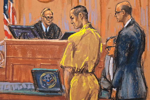 ภาพสเก็ตระหว่างพิจารณาคดี