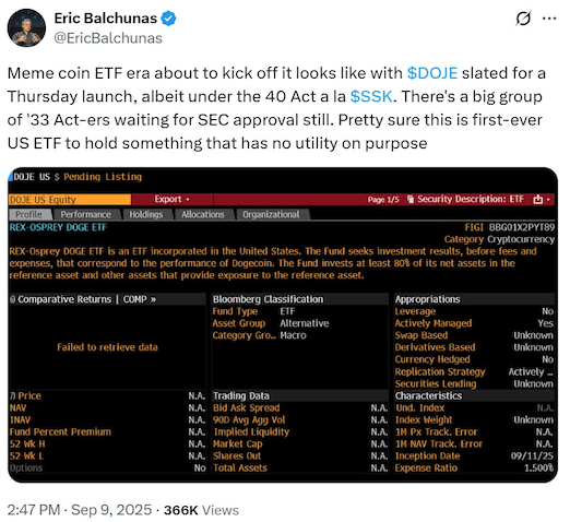 Dogecoin ETF เตรียมเปิดตัวในนี้ ขณะที่ ETF อื่นๆ ยังรออยู่ 