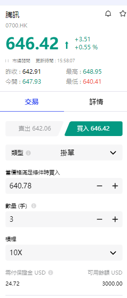 購買騰訊CFD