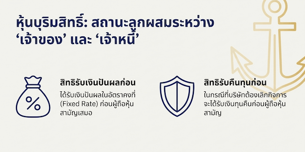 “หุ้นบุริมสิทธิ์” ผสมผสานคุณสมบัติเด่นของพันธบัตร และหุ้นสามัญเข้าด้วยกัน
