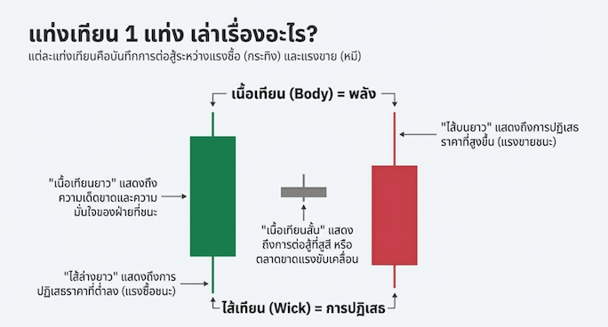วิธีอ่านกราฟแท่งเทียน