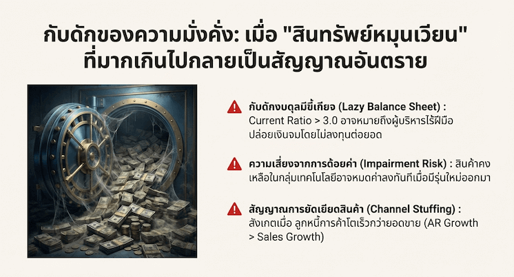 สินทรัพย์หมุนเวียนมากไป ก็เป็นอันตรายได้