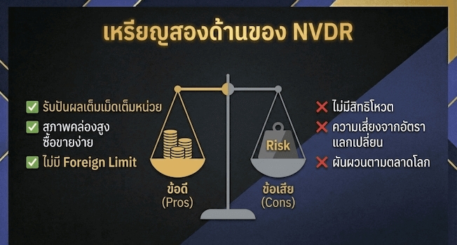 ข้อดีและข้อเสียของการลงทุนใน NVDR