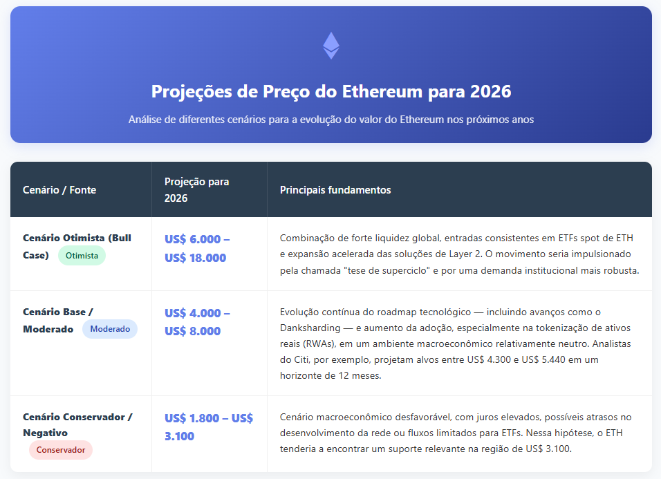 Potencial e Previsões de ETH Potencial e Previsões de ETH