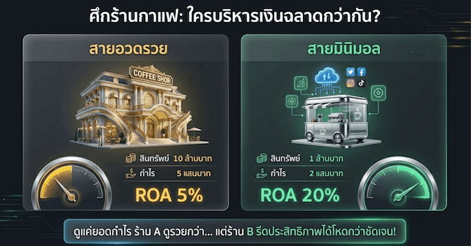 ตัวอย่างเปรียบเทียบ ROA