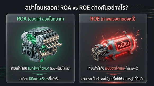ROA กับ ROE ต่างกันยังไง?