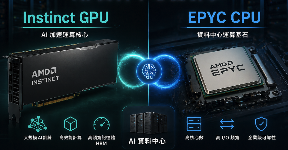 Instinct GPU與EPYC CPU長什麼樣
