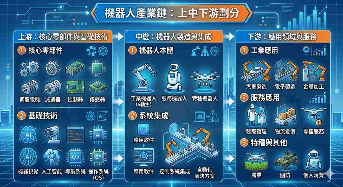 機器人概念股產業鏈 【Fuente: Gemini】