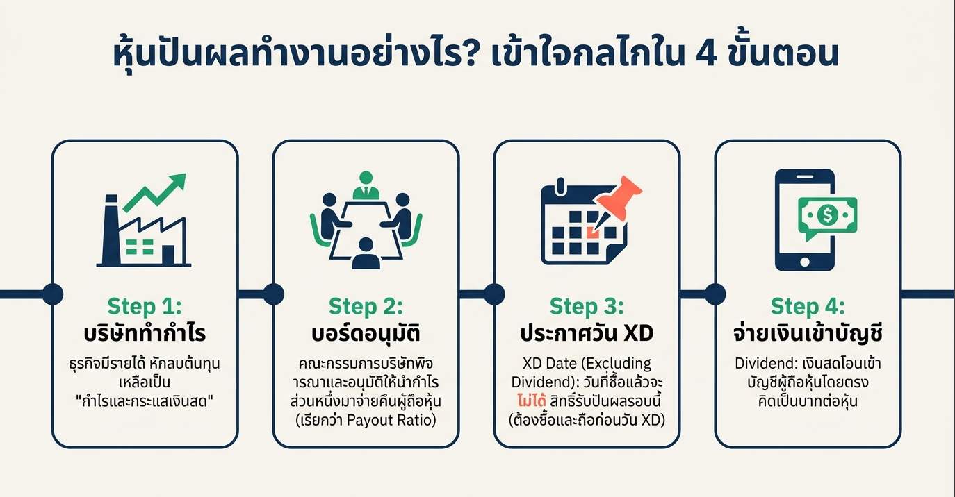 หุ้นปันผลทำงานยังไง?