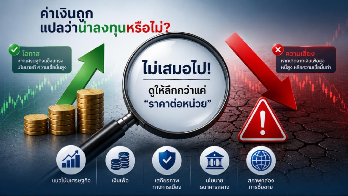 ค่าเงินถูก แปลว่าน่าลงทุนหรือไม่?