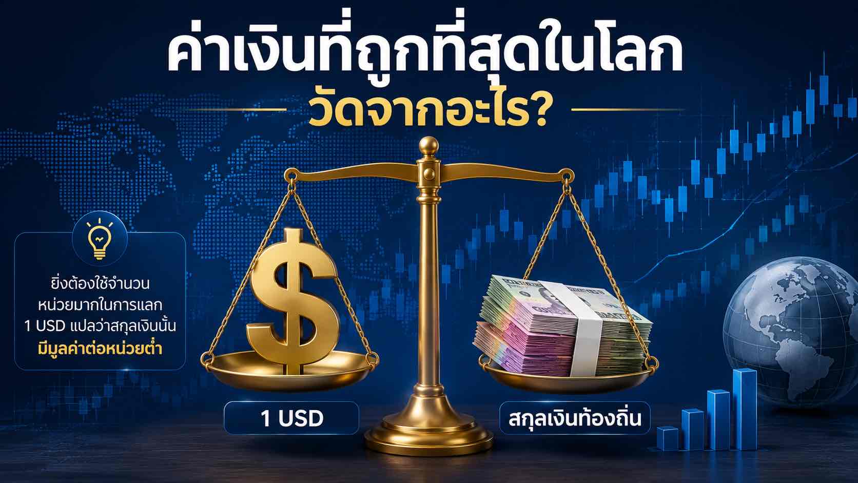 ค่าเงินที่ถูกที่สุดในโลก วัดจากอะไร?