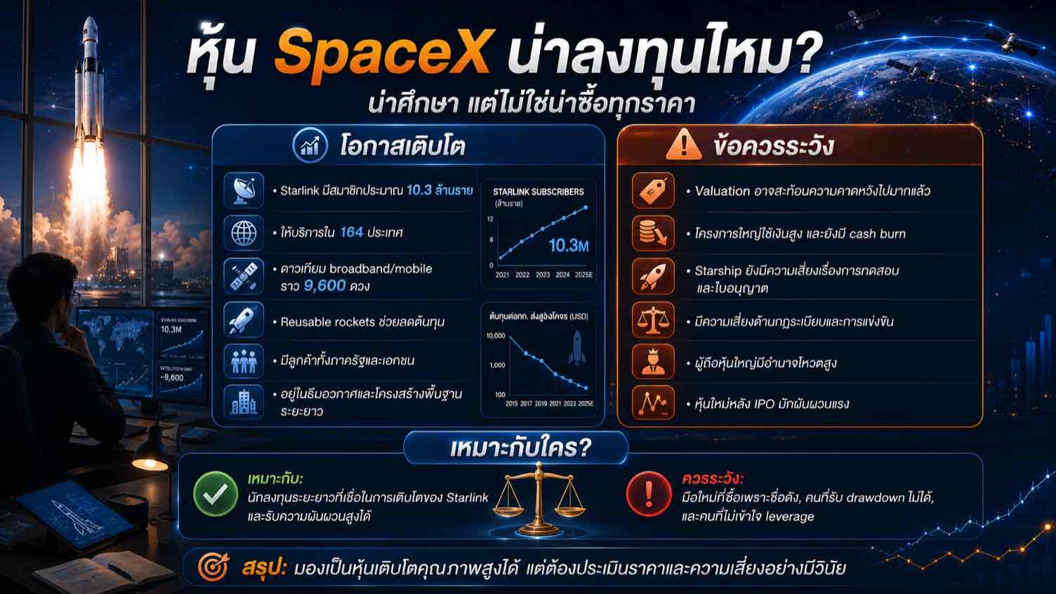 หุ้น SpaceX น่าลงทุนไหม?