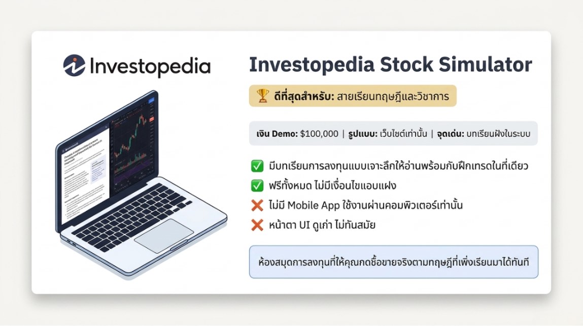 โปรแกรมเล่นหุ้นจำลอง: Investopedia Stock Simulator โปรแกรมเล่นหุ้นจำลอง: Investopedia Stock Simulator
