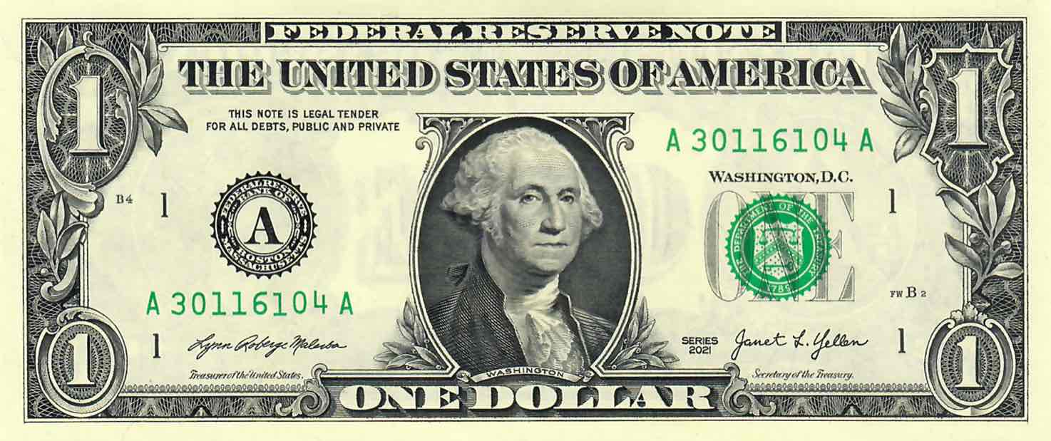 ค่าเงินที่แพงที่สุดในโลก:ดอลลาร์สหรัฐ (US Dollar - USD