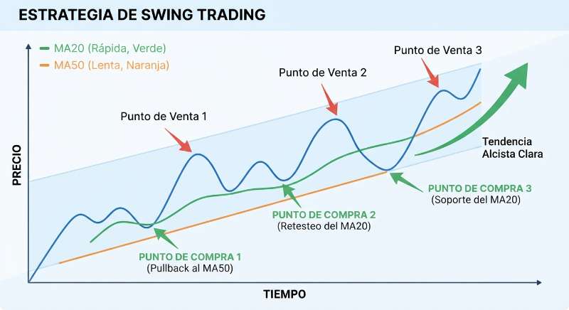 Los puntos de compra y venta en swing trading Los puntos de compra y venta en swing trading