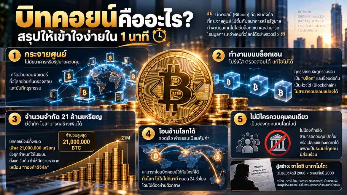 บิทคอยน์คืออะไร? 